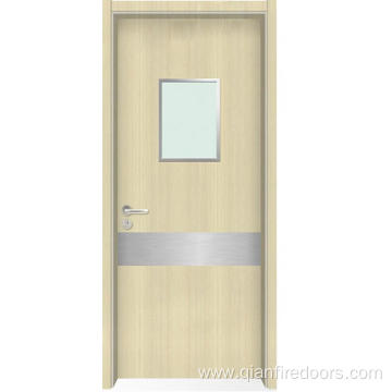 Hospital doors laminated design walnut front wood door
